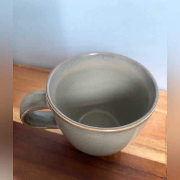 ⭐️ RusticTwo-tone ceramic stoneware Tea/Coffee Cups w/ handle 2pcs set - Picture 6 of 8